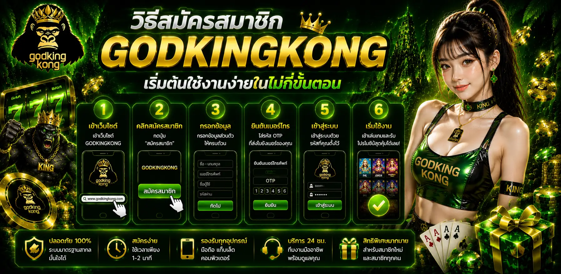 GODKINGKONG เว็บสล็อตครบวงจร พร้อมโปรโมชั่นสมาชิกใหม่
